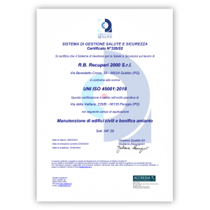 Certificazione Qualità UNI ISO 45001